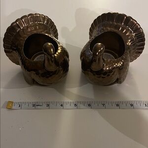 2 Turkey Candle Holders